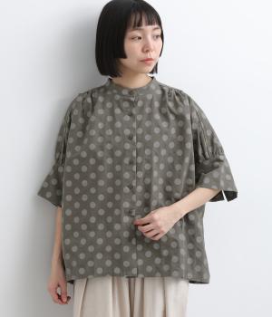 ビッグドット　ドルマンスリーブブラウス