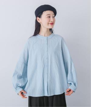 リーフ柄レースシャツ