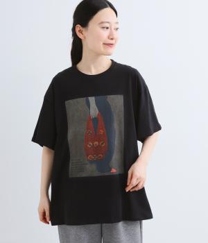 コットン買い物行く途中　Tシャツ(ブラック-F)
