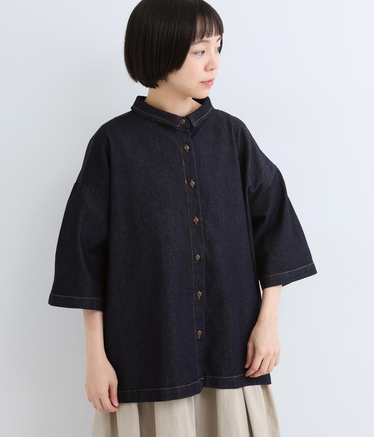 リネン混デニム ミニカラーシャツ｜COLORK（カラック）の商品詳細