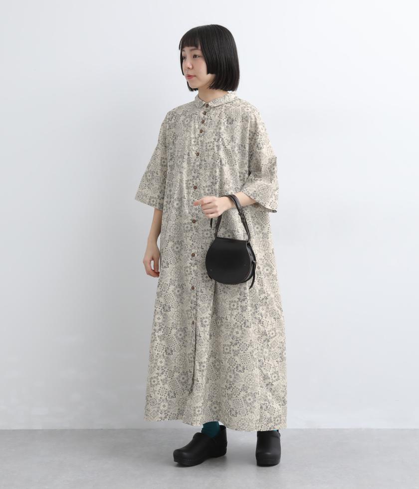 プチラウンドカラーワイドワンピース