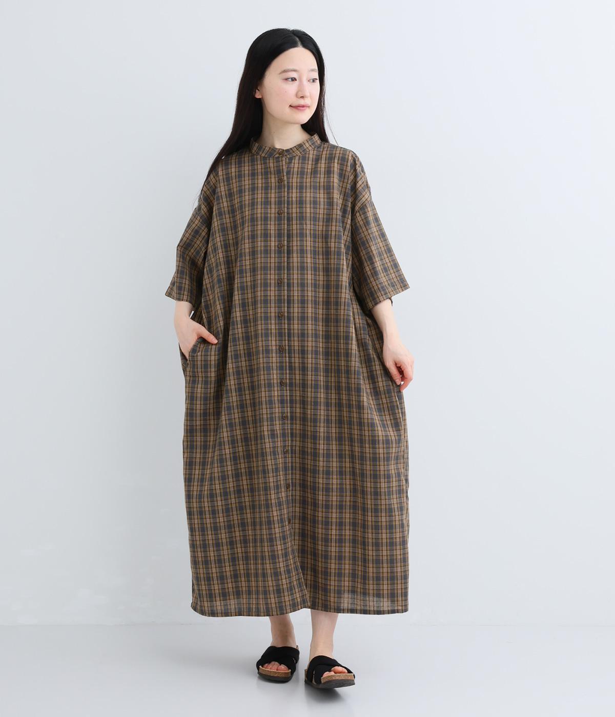 ナチュラルチェック 後ギャザーワンピース｜COLORK（カラック）の商品詳細