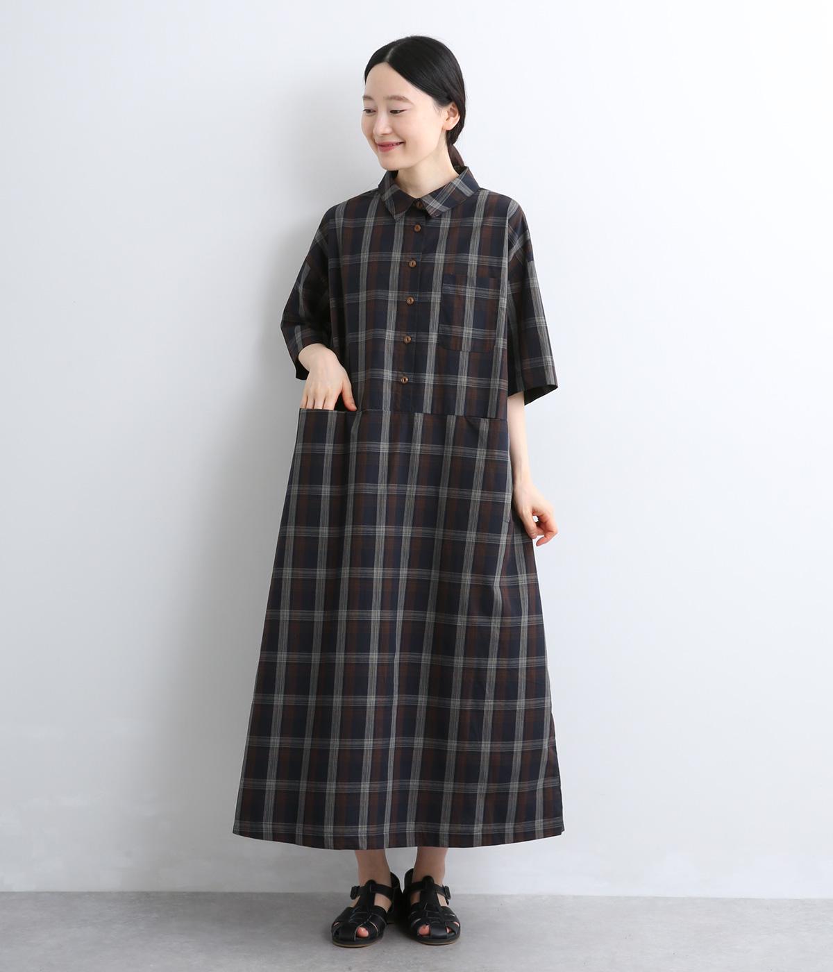 ダークチェック ロングワンピース｜COLORK（カラック）の商品詳細