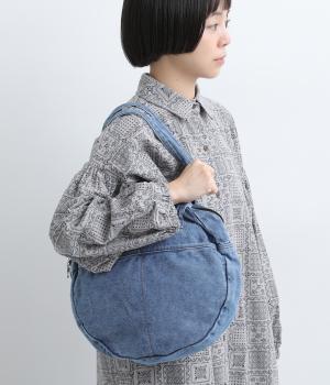 デニム丸型BAG（サックス・F）