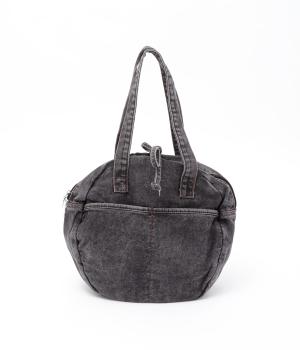 デニム丸型BAG（ブラック・F）