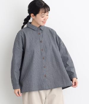 ヒッコリーデニム　オーバージャケット（ネイビー・F）