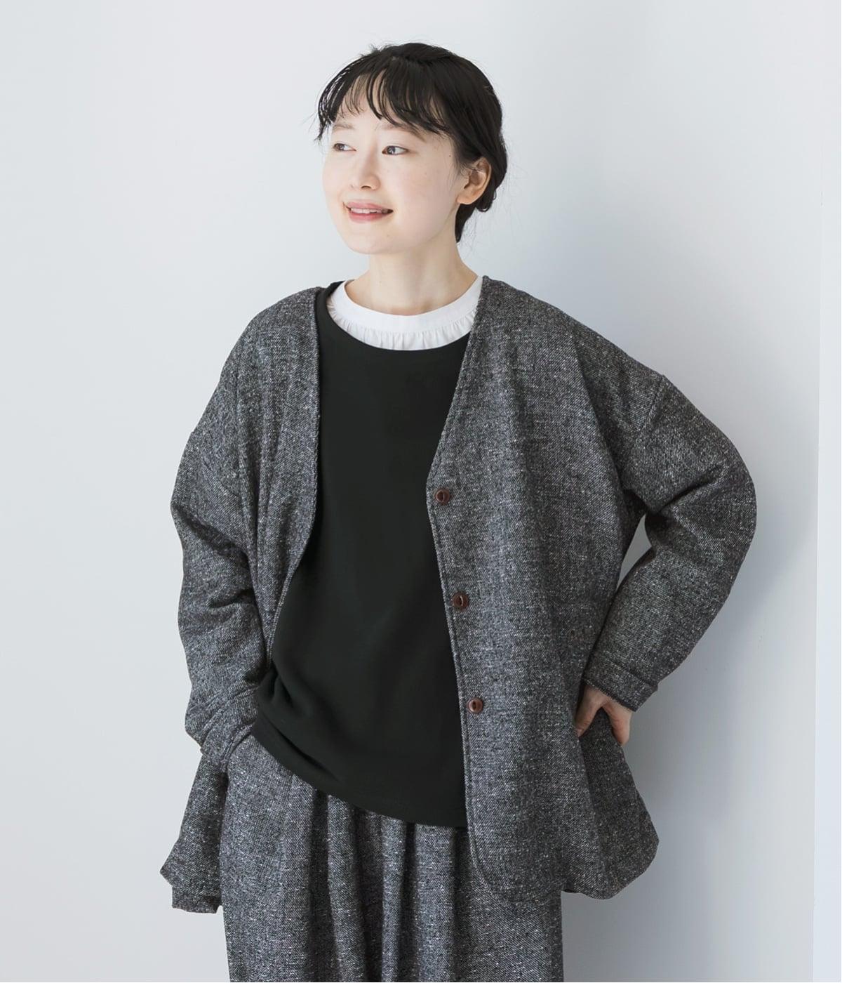 ジャンク Neyries ウールジャケット ネイティブ柄 ターコイズ L ウール混ネップVネックジャケット｜COLORK（カラック）の商品詳細