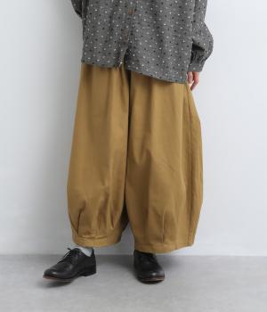 定番ボトム秋冬シリーズ　バルーンパンツ（ブラウンカーキ・F）