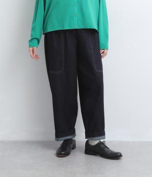 柔らかデニム　BIGポケット付きパンツ（ワンウォッシュ・F）