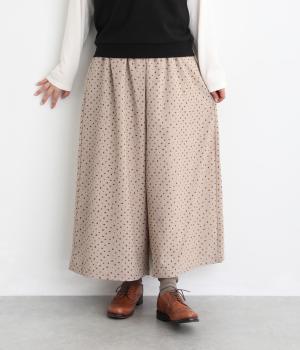 アルファベットフロッキー　ワイドパンツ（ベージュ・F）