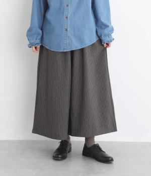アルファベットフロッキー　ワイドパンツ（チャコール・F）