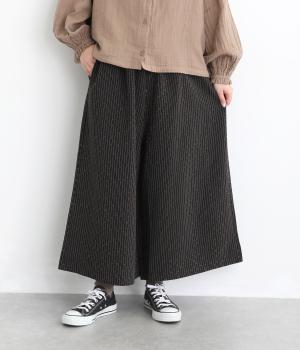 アルファベットフロッキー　ワイドパンツ（ブラック・F）