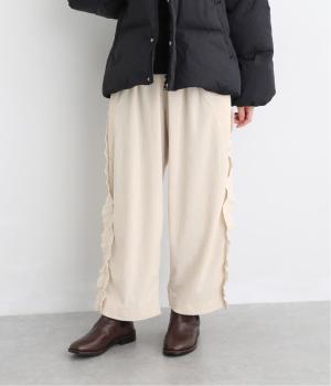 やわらかコールテン　サイドフリルパンツ（ナチュラル・F）
