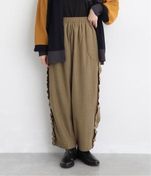 やわらかコールテン　サイドフリルパンツ（ベージュ・F）