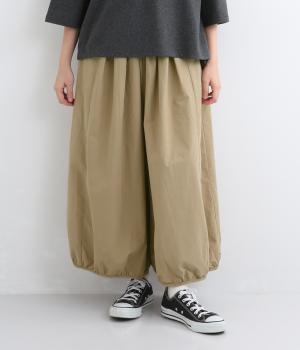 USEDツイル　裾ゴムふわっとパンツ（ベージュ・F）