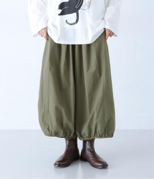 USEDツイル　裾ゴムふわっとパンツ（カーキ・F）
