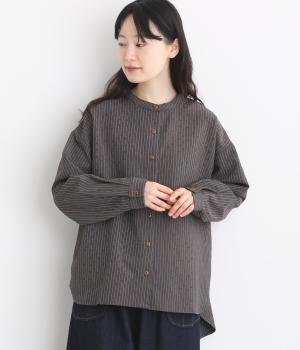 アルファベットフロッキー　スタンドシャツ（チャコール・F）
