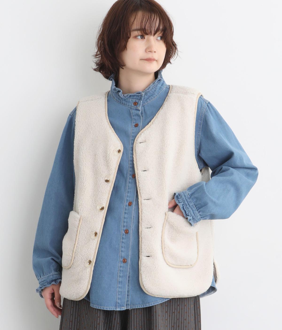 リバーシブル ナイロン×ボアベスト｜COLORK（カラック）の商品詳細