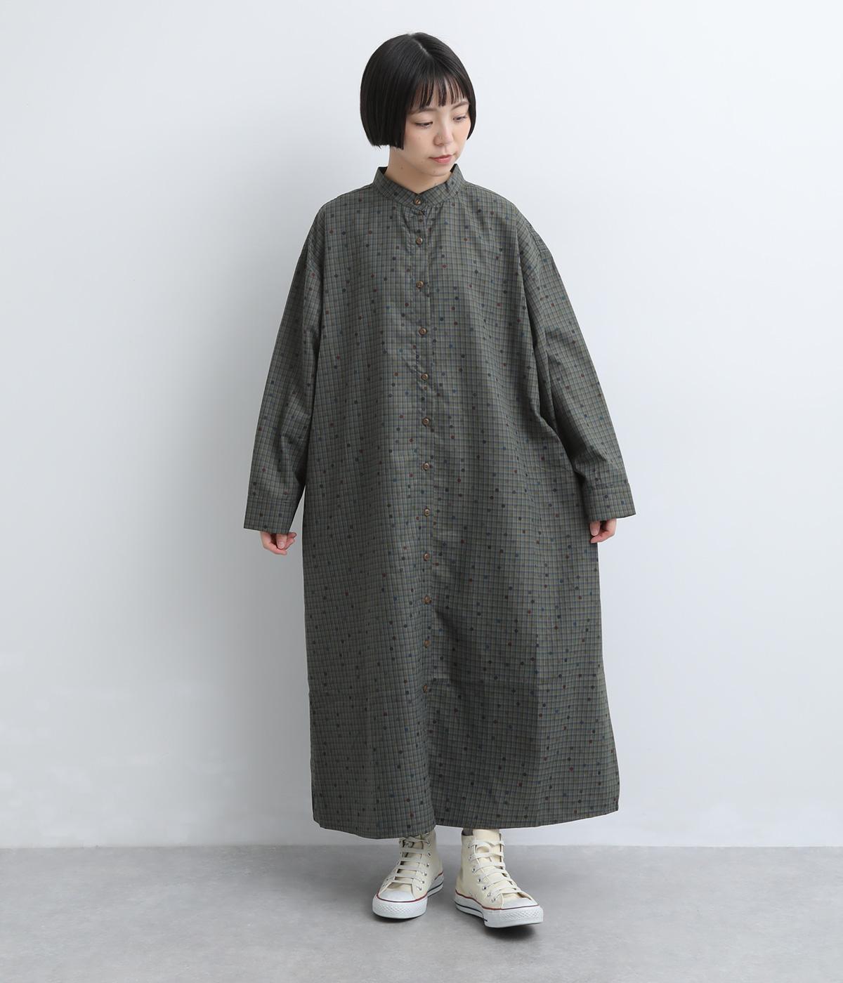 チェックドットプリント ロングワンピース｜COLORK（カラック）の商品詳細