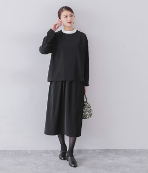 セットアップ風なワンピース(ブラック-0)