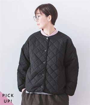 リバーシブルキルティングジャケット(ブラック-ONESIZE)