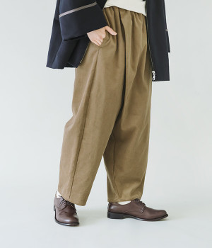 コットンコーデュロイラップパンツ(ブラウン-ONESIZE)