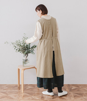 コーデュロイ　2WAYワンピース(グレージュ-ONESIZE)