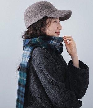 洗えるウール　タータンチェックマフラー