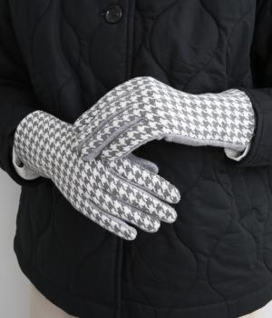 チェック切替ジャージグローブ(グレー-F)