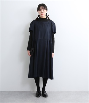 《大きいサイズ》ヨーク切替ワンピース　サイズ3(ネイビー-3)