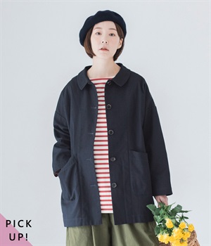 丸襟カバーオール(ネイビー-ONESIZE)