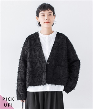 Vネックショートジャケット
