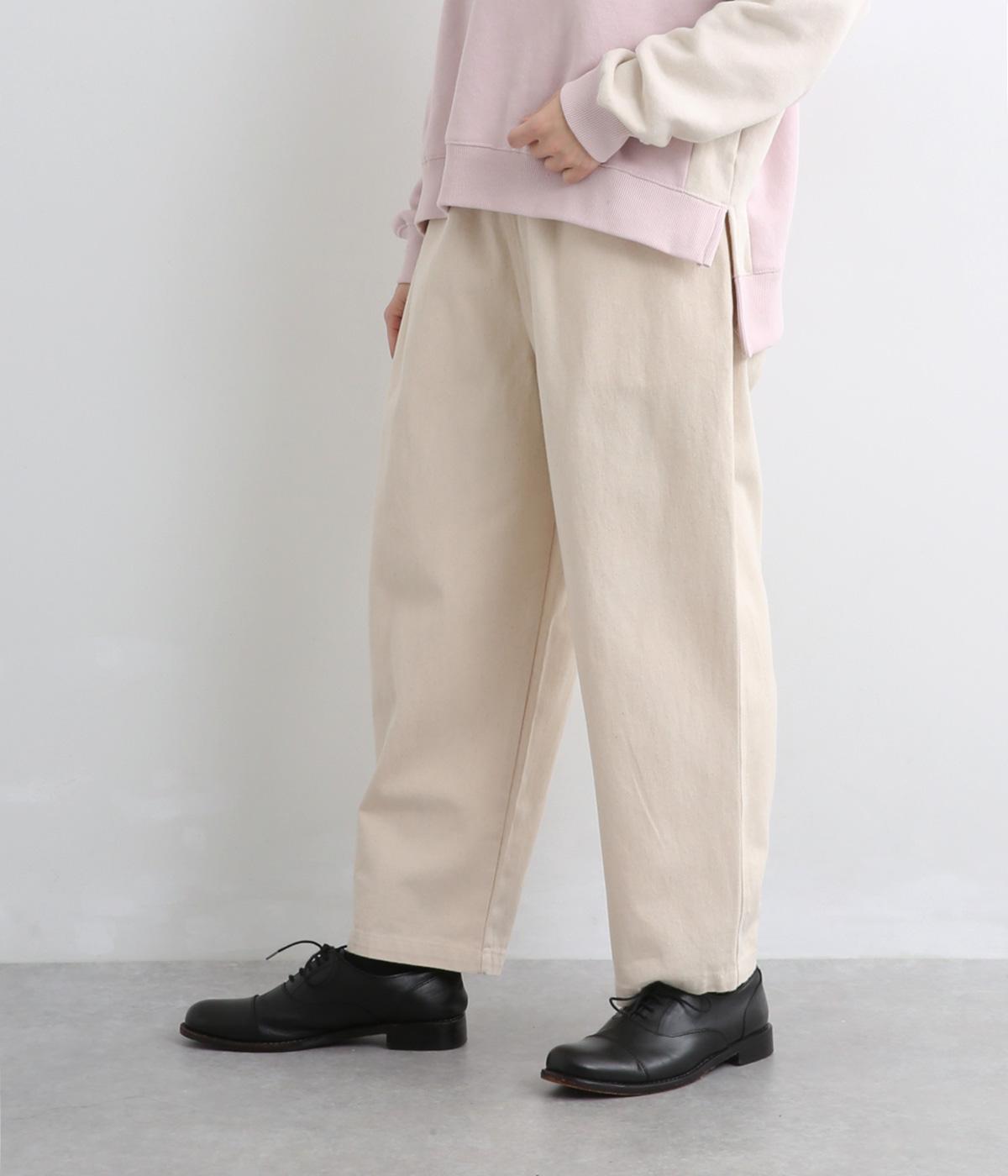 9オンスコットンデニムウエストゴムタックパンツ(キナリ-F)