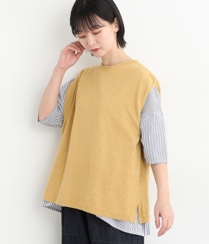 ミニループヤーンベスト(マスタード-ONESIZE)