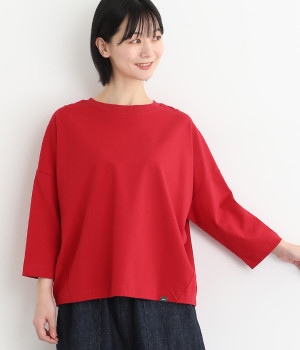 ライトヘビー天竺 コクーンプルオーバー(レッド-ONESIZE)