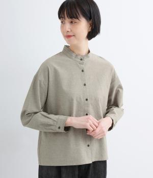 コットンシャンブレー カットワーク刺繍ブラウス