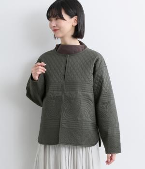 コットンキルティングジャケット(チャコール-F)