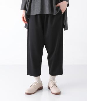 ダブルジャカードコクーンパンツ(ブラック-F)