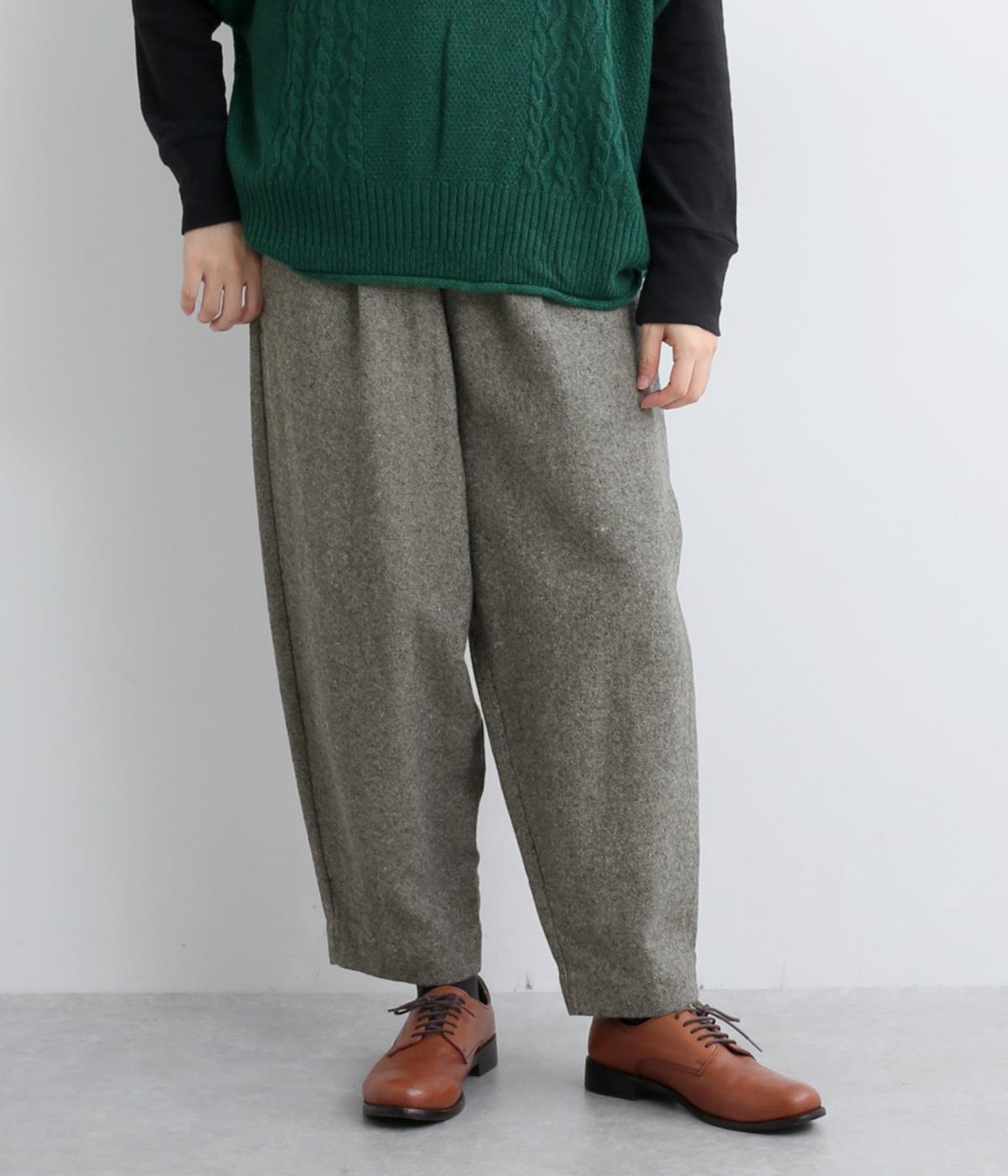 バレルパンツ(ブラックツイード-F)