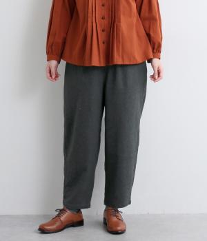 コットン起毛バルーンパンツ(チャコール-F)