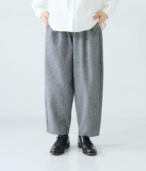 ツイード起毛バルーンパンツ(グレー-F)