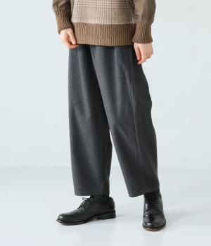 ツイード起毛バルーンパンツ(チャコール-F)