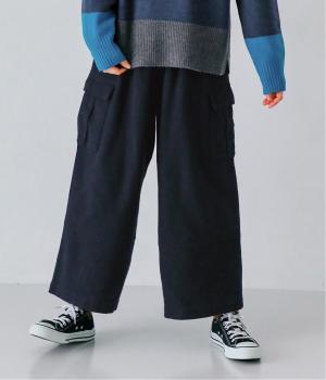 コットン起毛カーゴパンツ(ネイビー-F)