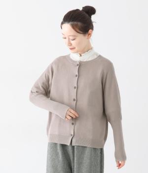 コットンニット2wayドルマンカーディガン(グレージュ-F)