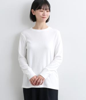 ソフトタッチ接結天竺ラウンドネックTシャツ(オフ-F)