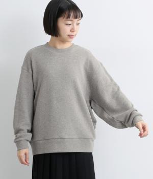 ガーゼ裏毛サイドタックドルマントレーナー(杢グレー-F)