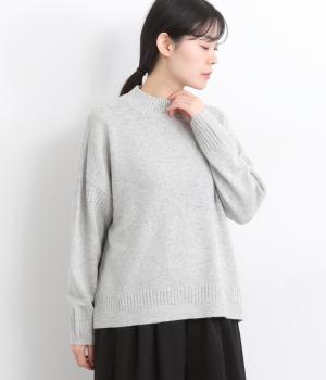 ラムウール　ガンジーセーター(グレー-F)