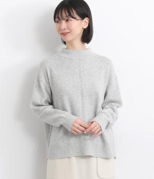 ラムウール　バックスリットセーター(オートミール-F)