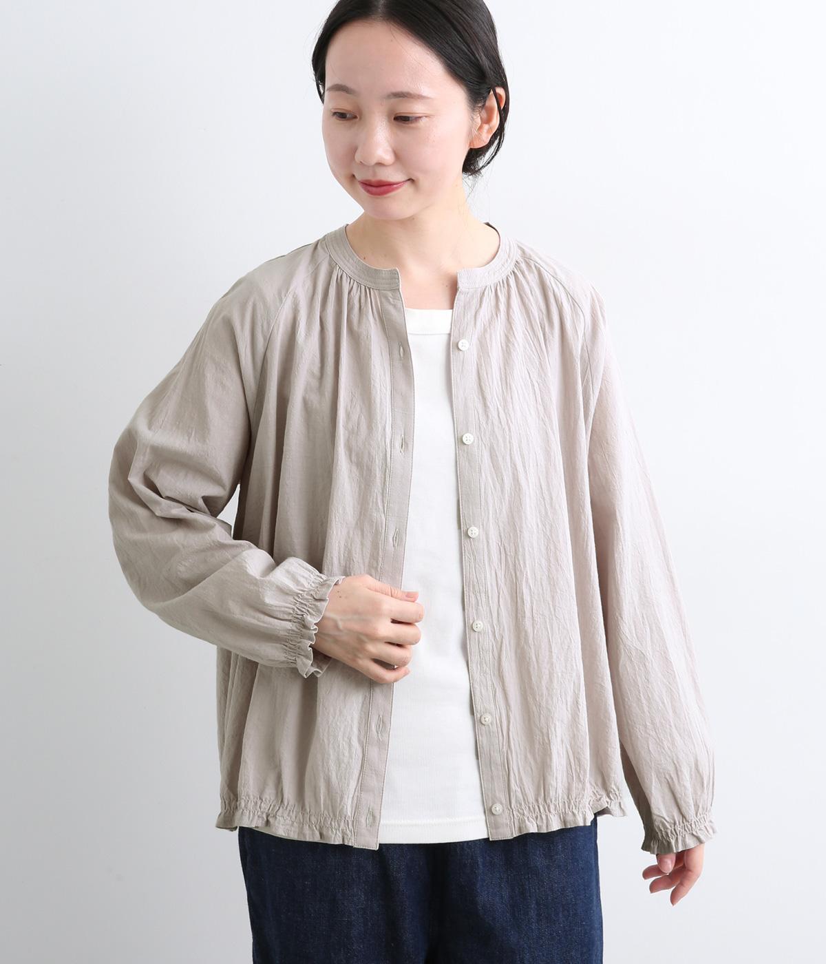 シャーリング メッシュ刺繍ブラウス M 2026春夏新作 フラワー 