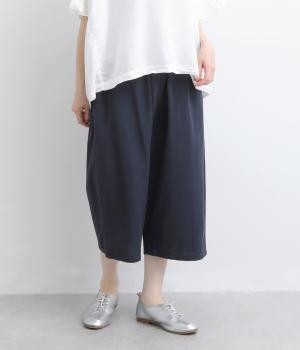 ソフトコットン　7分丈パンツ(ネイビー-M)